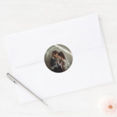 'Met Liefde' Custom Photo Wedding Favoriet Ronde Sticker (Envelop)