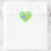 Met liefde dinosaurussen harten hart sticker (Tas)