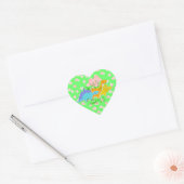 Met liefde dinosaurussen harten hart sticker (Envelop)