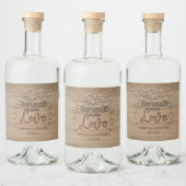 Met Liefde Doordrenkte Houten Trouwgunstlabels Likeurfles Etiket (Flessen)