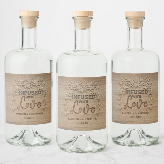 Met Liefde Doordrenkte Hulpstukken Voor Trouwfeest Likeurfles Etiket (Flessen)