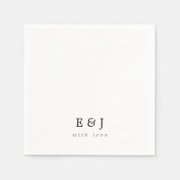 Met Liefde Eenvoudig Elegant Paar Monogram Trouwen