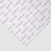 Met Liefde Elegante Kalligrafie Zwart Wit Gifting Tissuepapier (Detail)
