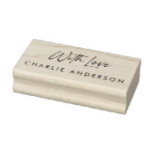 Met liefde elegante script handtekening rubberstempel (Stempel)