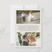 Met Liefde en bedankt 3x Bruiloft Foto Neutraal (Achterkant)