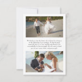 Met Liefde en bedankt 3x Trouwfoto Elegant (Achterkant)