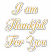 Met liefde en Bedankt ben ik u dankbaar Sticker (Voorkant)