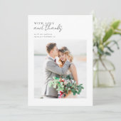 Met liefde en Bedankt Fotobruiloft (Staand voorkant)