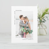 Met liefde en Bedankt Fotobruiloft (Staand voorkant)