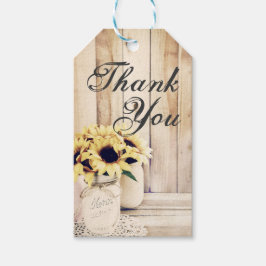 Met Liefde en Bedankt Mason Jar Wedding Dank u Cadeaulabel