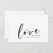 Met liefde en Bedankt Weddenschap Hartelijk dank (Voorkant / Achterkant)