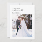 Met liefde en dank Foto Huwelijk Bedankkaart (Voorkant)