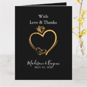 Met liefde en dank trouwfeest kaart (Gele Bloem)