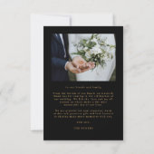 Met liefde en dankbaarheid, Black Gold Photo Weddi Bedankkaart (Achterkant)