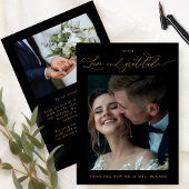 Met liefde en dankbaarheid, Black Gold Photo Weddi Bedankkaart