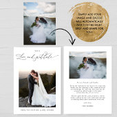 Met liefde en dankbaarheid, Chic Photo Wedding Bedankkaart