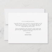 Met liefde en dankbaarheid Elegant Photo Wedding Bedankkaart (Achterkant)