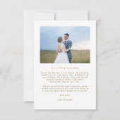 Met liefde en dankbaarheid, Elegant Photo Wedding Bedankkaart (Achterkant)