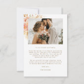 Met liefde en dankbaarheid, Foto Peach Chic Weddin Bedankkaart (Achterkant)