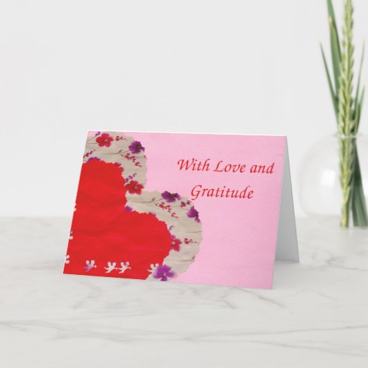 Met liefde en dankbaarheid kaart (Voorkant)