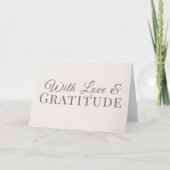 Met liefde en dankbaarheid – Minimale typografie Kaart (Voorkant)