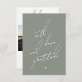 Met Liefde en Dankbaarheid Voorgedrukte Boodschap Bedankkaart (Voorkant / Achterkant)