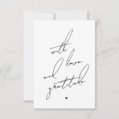 Met Liefde en Dankbaarheid Voorgedrukte Boodschap Bedankkaart (Voorkant)