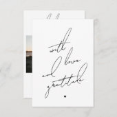 Met Liefde en Dankbaarheid Voorgedrukte Boodschap Bedankkaart (Voorkant / Achterkant)
