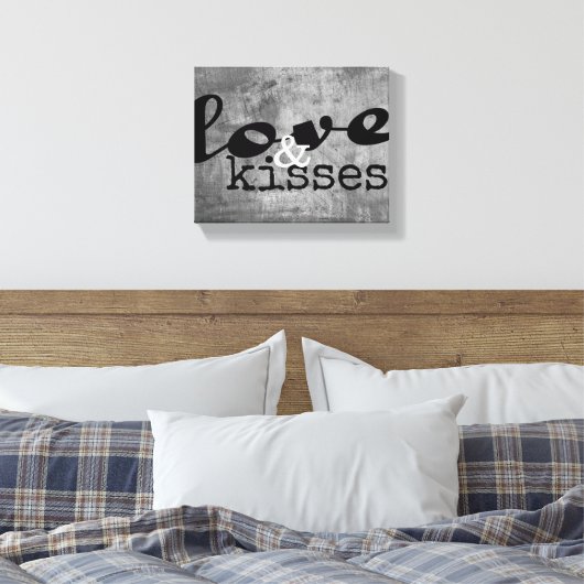 met liefde en kussen omwikkelde canvaswandkunst gr canvas afdruk (Insitu (Slaapkamer))