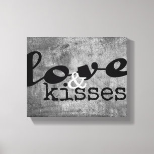 met liefde en kussen omwikkelde canvaswandkunst gr canvas afdruk