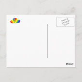 met liefde en regenboogharten briefkaart (Achterkant)