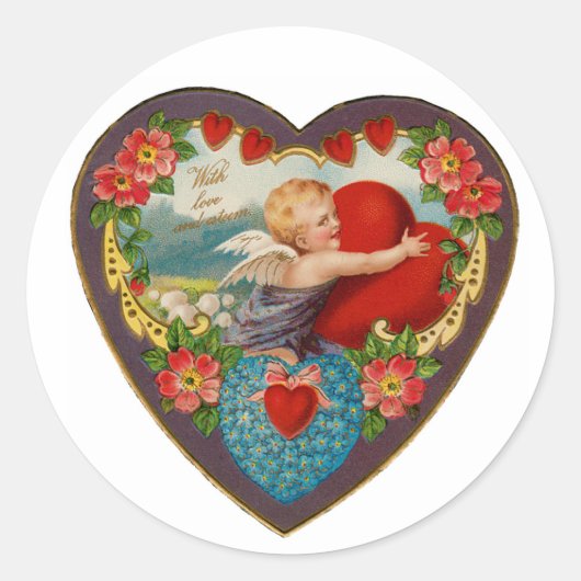 Met liefde en respect ronde sticker (Voorkant)
