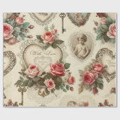 "Met liefde en voor altijd van jou" Romantische Vi Cadeaupapier (Vlak)