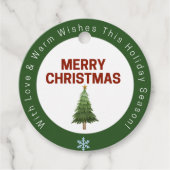 Met liefde en warme wensen dit vakantieseizoen bedankjes labels (Voorkant)