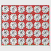 MET LIEFDE Festivische Winter Robin Persoonlijk Cadeaupapier (Vlak)