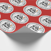 MET LIEFDE Festivische Winter Robin Persoonlijk Cadeaupapier (Hoek)