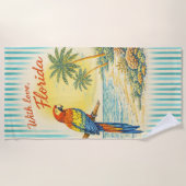 Met Liefde Florida Papegaai Strand Handdoek (Voorkant)