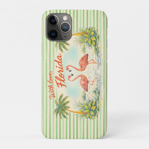 Met liefde Florida vintage stijl flamingo handdoek Case-Mate iPhone Case