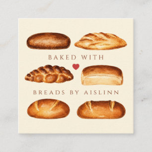 Met Liefde Gebakken Brood Kunst Contactkaartje