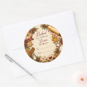 Met Liefde Gebakken Kerst Koekjes Doos Sticker (Envelop)