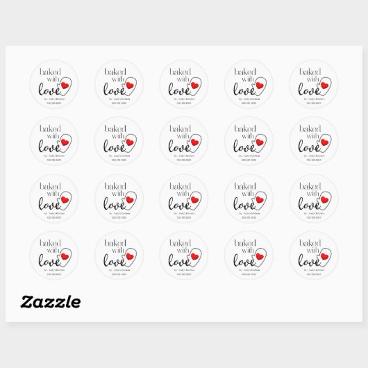 Met Liefde Gebakken Sticker (Vel)