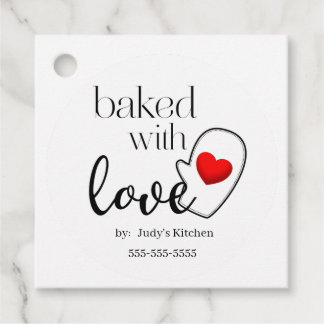 Met Liefde Gebakken Sticker Bedankjes Labels