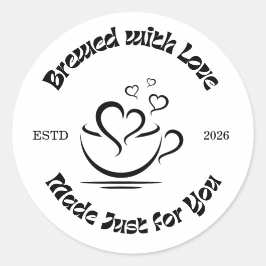 Met Liefde Gebrouwen Sticker Voor Jou (Voorkant)
