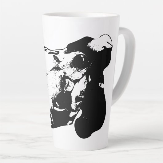 Met liefde geclaimd latte mok (Rechterhoek)