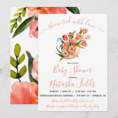 Met liefde gedoucht! Baby shower Kaart (Voorkant / Achterkant)