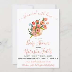 Met liefde gedoucht! Baby shower Kaart
