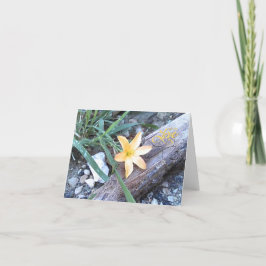 Met liefde Geel Bloem Blank Wenskaart Bedankkaart