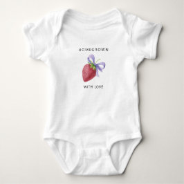 Met liefde gekweekt - Aardbei met strik - Romper
