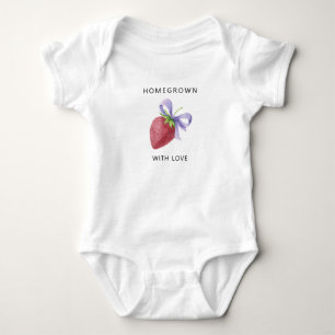 Met liefde gekweekt - Aardbei met strik - Romper