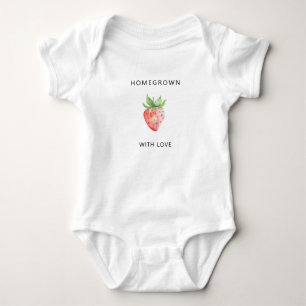 Met liefde gekweekt - Waterverf Aardbei - Romper